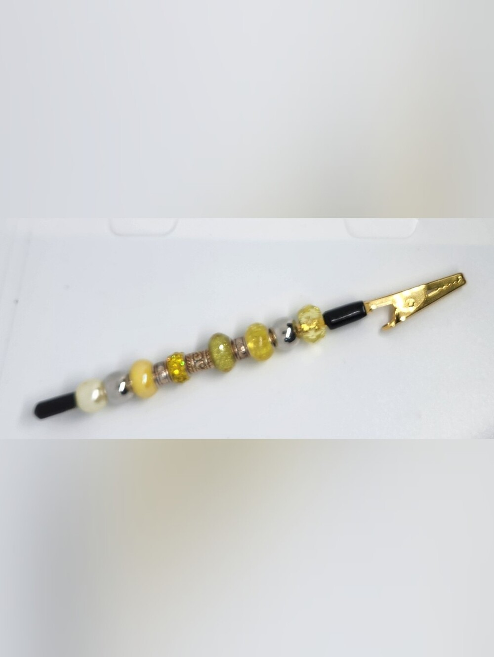 Yellow Beaded Anything Holder
